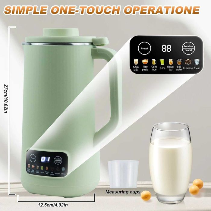 REDUS de la 520 RON, Aparat multifunction preparare lapte VEGETAL soia/migdale/nuci/ovaz , functie auto curatare