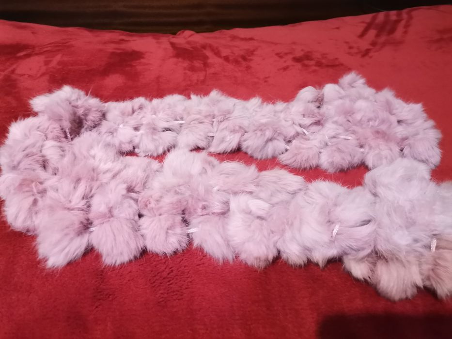 Розов шал от заешки пух