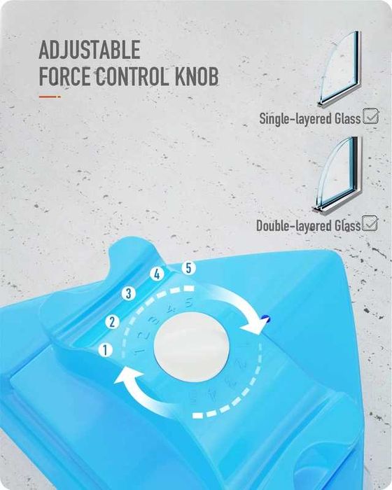 Dispozitiv magnetic dublu Baffect pentru curățarea geamurilor