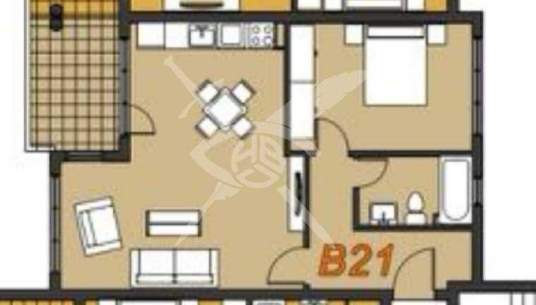 Двустаен апартамент в Ахелой 55122