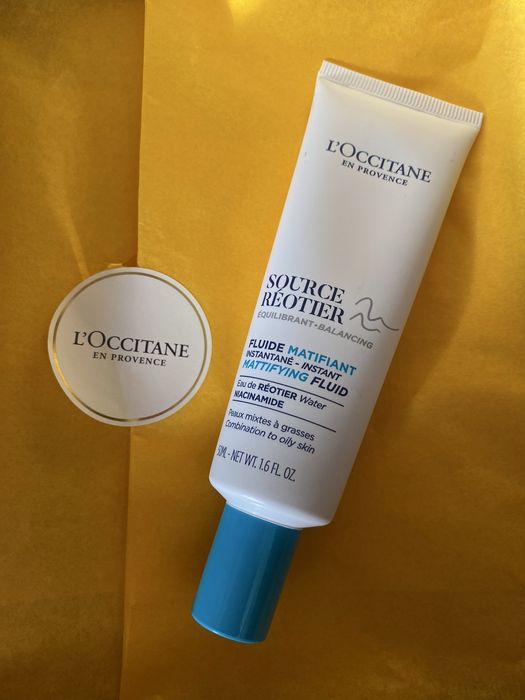 L`Occitane Матиращ флуид за лице Source Réotier