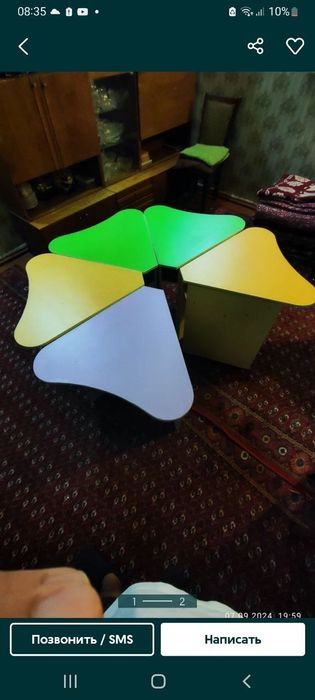 Стол ромашка из 6 части