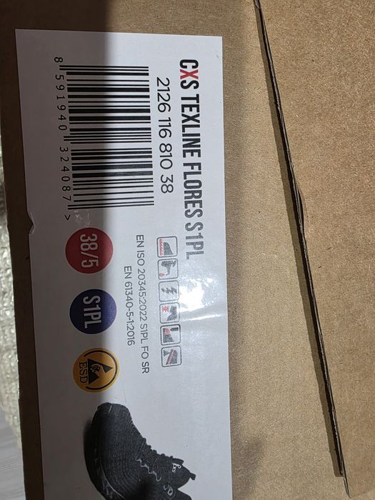 Работни сертифицирани обувки CXS TEXLINE FLORES S1PL ESD  - 38.5 рр