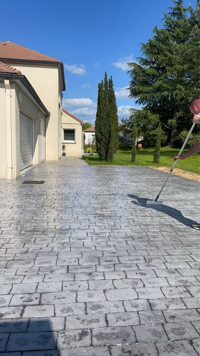Curti si alei din beton amprentat-Pret  avantajos