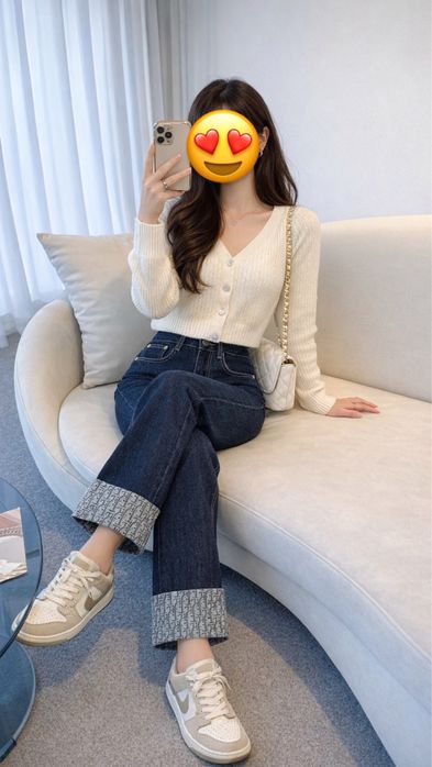 Джинсы кюлоты синий