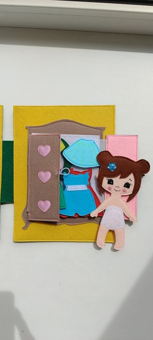 Кукла с домиком из фетра