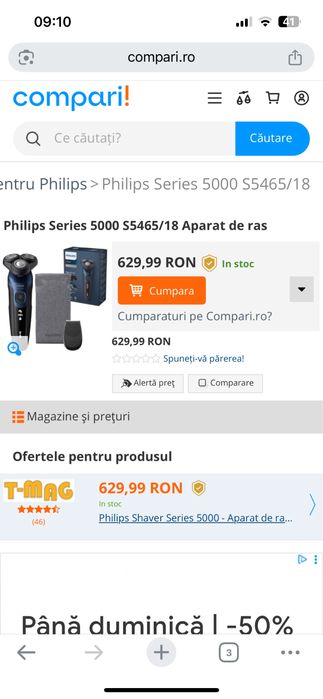 Philips Masina de ras Seria 5000 Model S5465