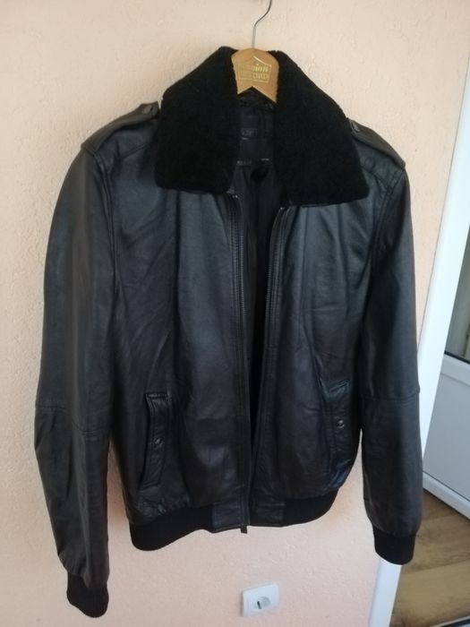 Geaca piele bărbati Zara Man M