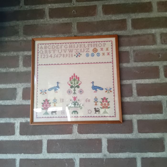 Tablou croșetat  manual an 1860