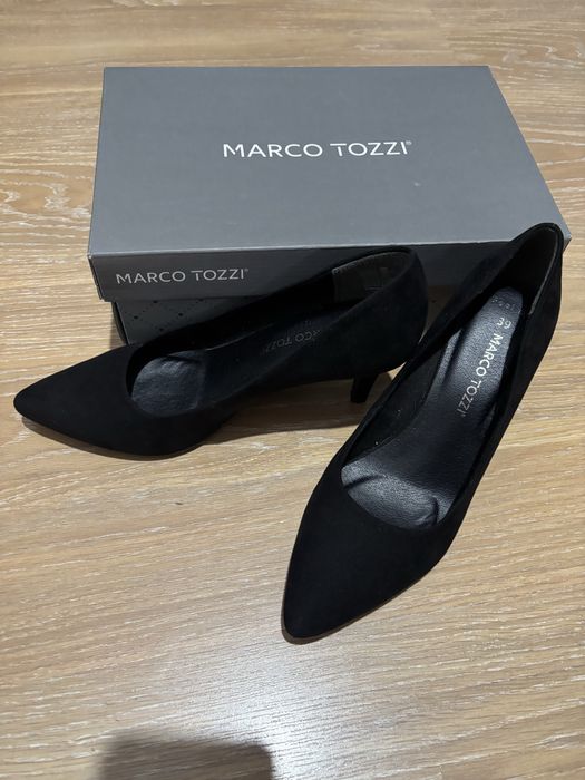 Туфли чёрные замшевые MARCO TOZZI