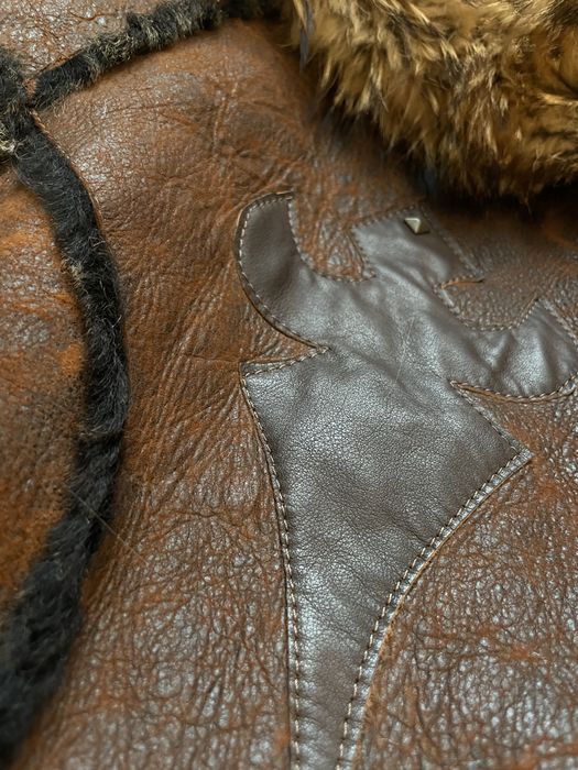 Кожух естествена  кожа, косъм от лисица