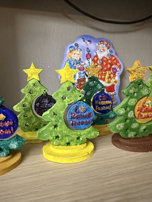 Елка, елки, елочки из гипса