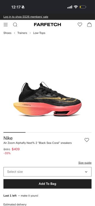 Nike Air Zoom Alphafly Next% 2 "Black Sea Coral" sneakers
