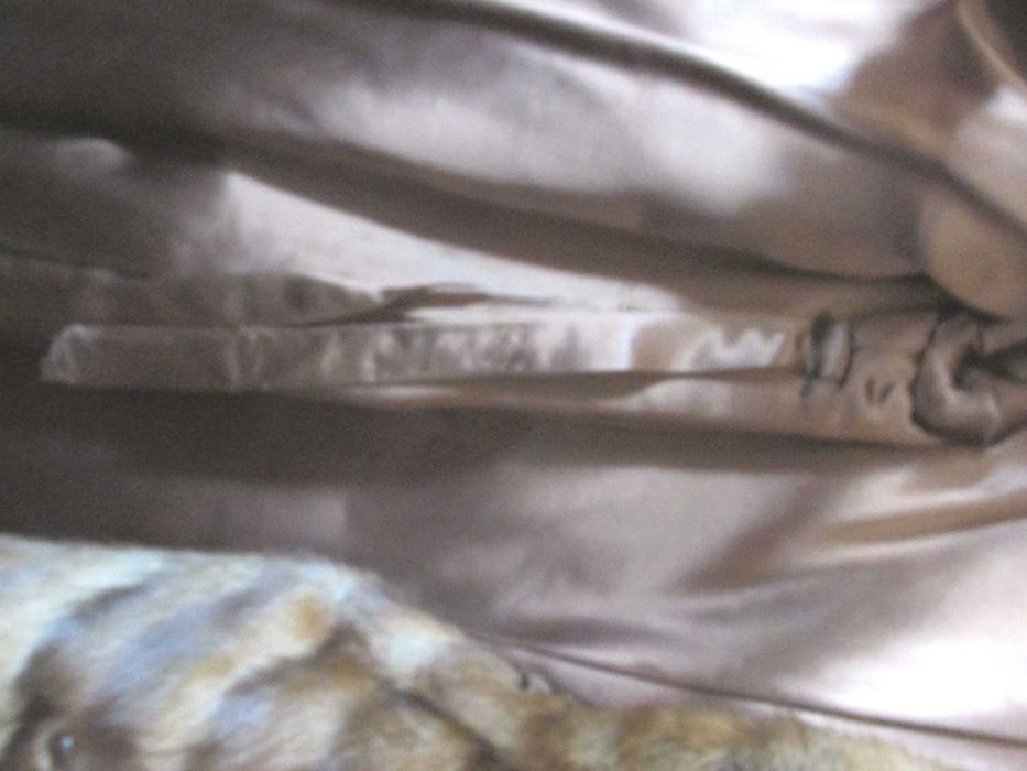 Haina lunga din blana naturala, spate bizam, mas. 46, model clasic