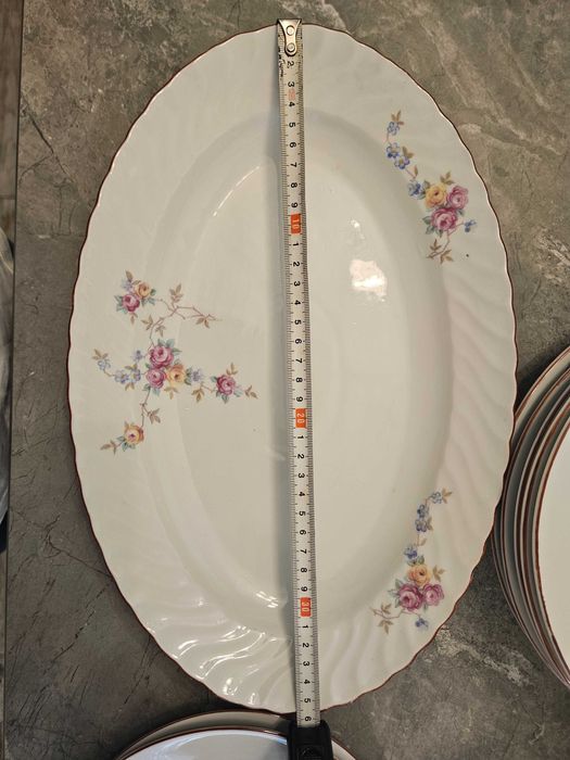 Ретро български порцеланов сервиз "Китка" 23 части – отлично състояние