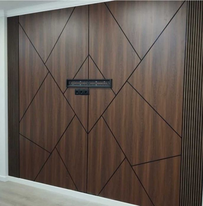 Установка бамбуковых панелей