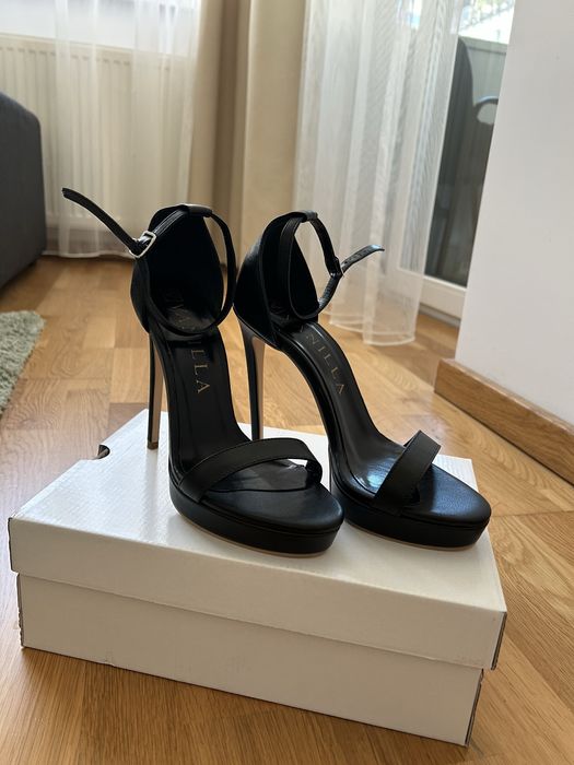 Sandale cu toc subtire Vanilla
