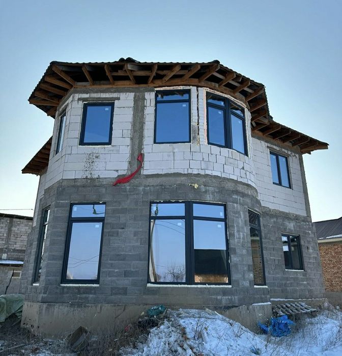 Пластиковые Окна Витражи Балкон Алюмин Есік Терезе Окна Дверь Пластик