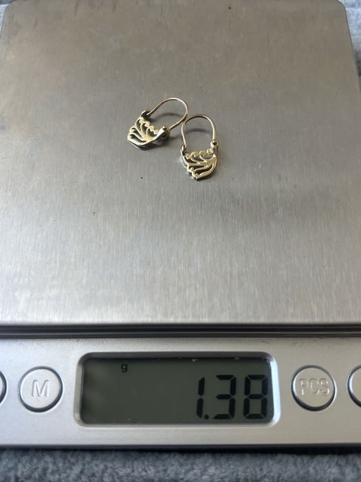 Златни абеци 4.29 гр 14к Стара Българска изработка