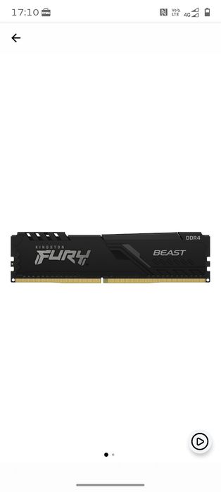 16 GB RAM ddr4 Kingston fury 3200 mhz cl16