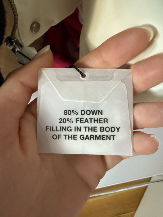 Чисто ново яке ZARA -XS, 80% пух, 20% пера