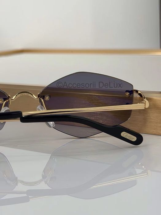 Ochelari de Soare Cartier CT0620S Noi Full Box [Verificare Colet] Gold