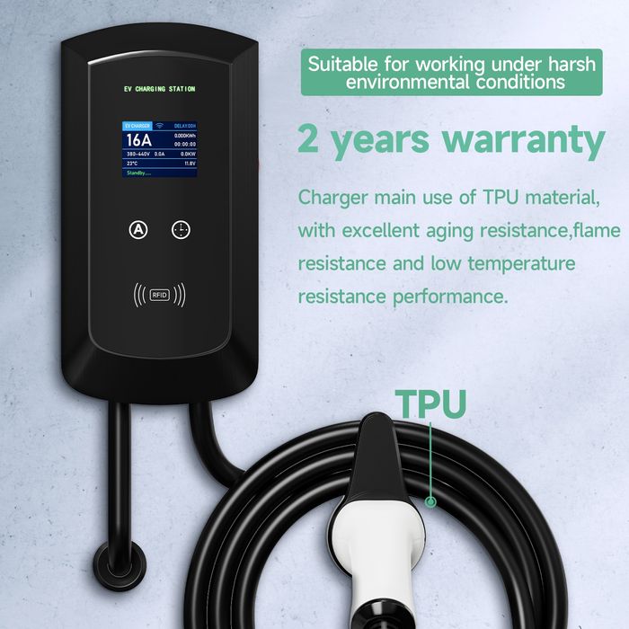 22KW 32A 3-фазна зарядна станция за електрически автомобили тип 2 WiFi