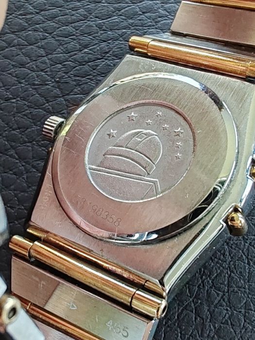 Ceas Omega Constellation Aur-Oțel Diamante  Quartz Dama