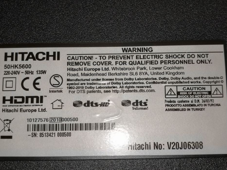 телевизор HITACHI