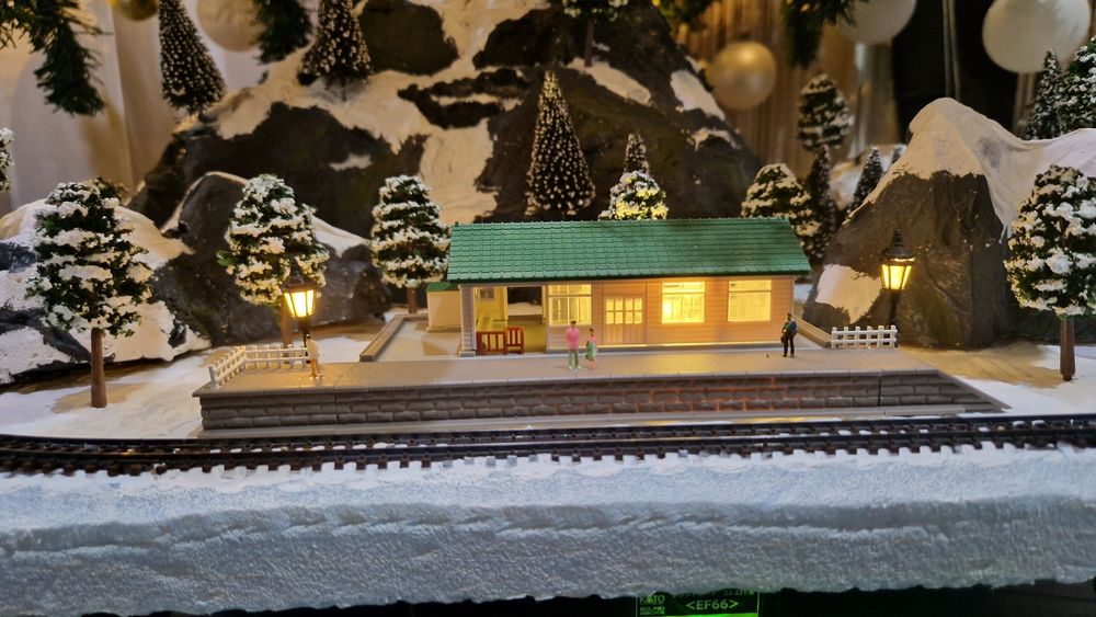Diorama feroviara peisaj iarna scara N