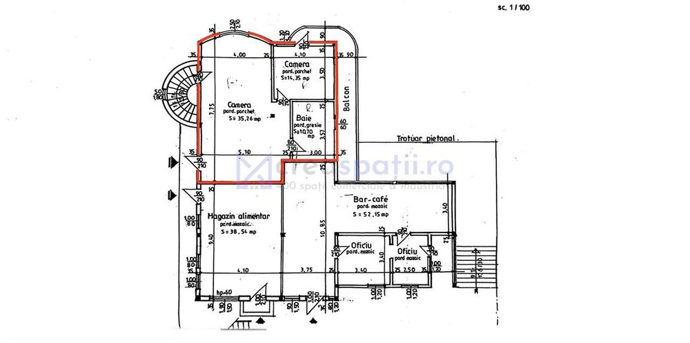 Spatii comerciale de la 30mp la 300mp, sos. Pacurari, zona Apan