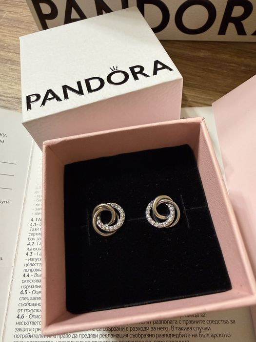 Pandora Обеци “Бъди до мен” -  Нови със сертификат!