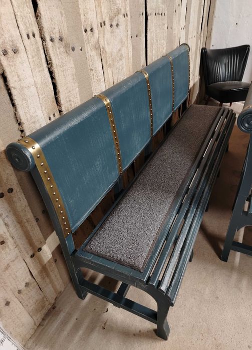 Banci vechi din lemn reconditionate/ Bancheta