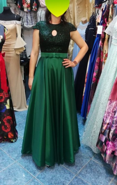 Rochie verde pt evenimente, nr.40