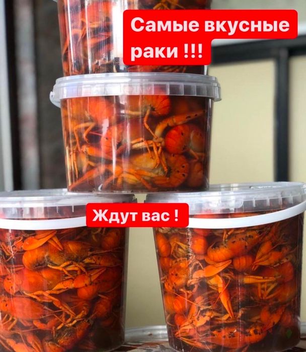 Варенные раки,раки разных размеров,живые раки