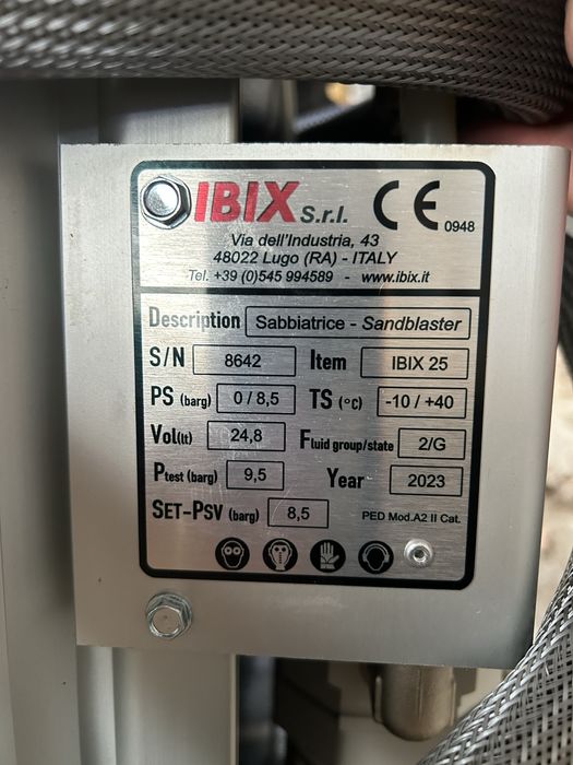 Продавам пясъкоструя нова. IBIX-25. 8.6 bar