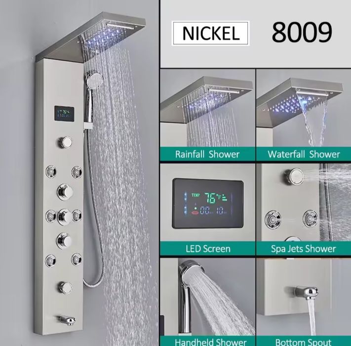 Хидромасажен душ панел с цветен дисплей