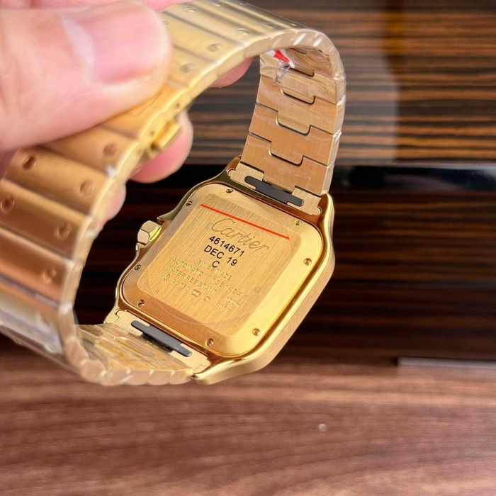 cartier santos 100 злато/ 42 мм