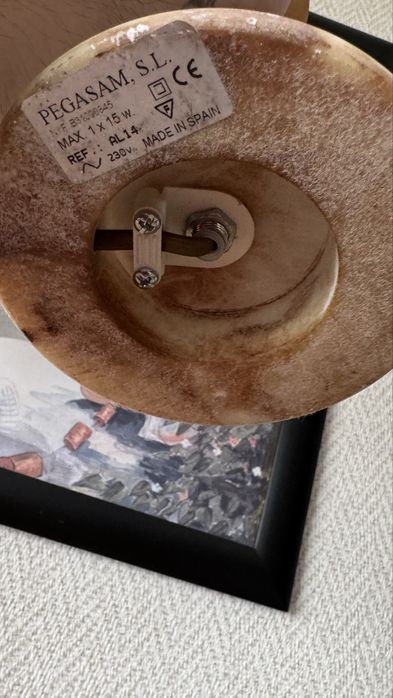 Винтидж нощни лампи от алабастър 2бр