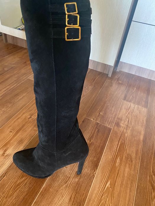 Сапоги замшевые демисезонные