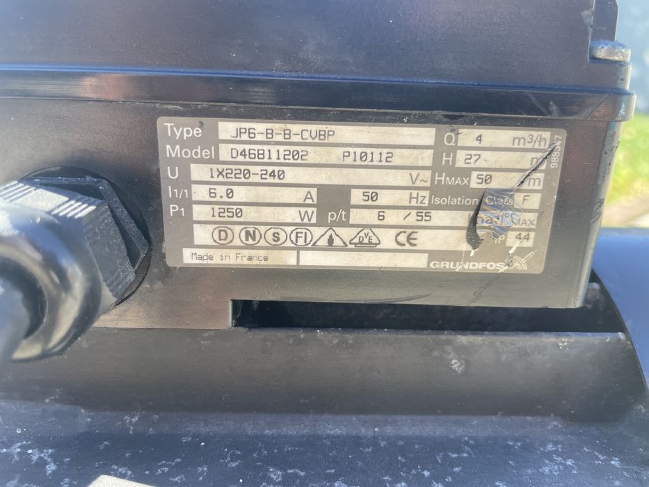 Pompa centrifugala Grundfos JP6 B-B-CVBP, made in France
