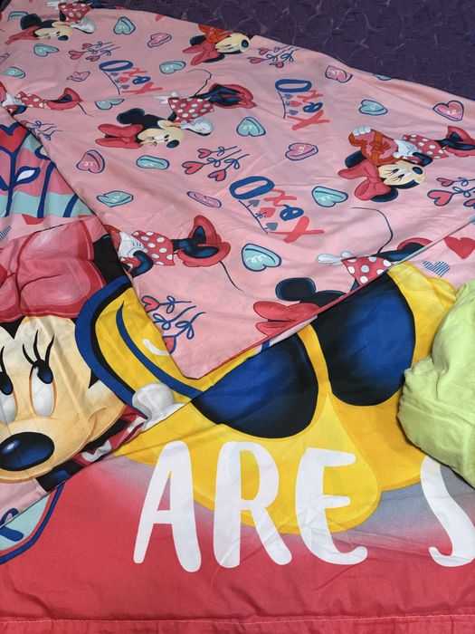 22 евро спален комплект с възглавница на Дисни за легло 120/190 см.