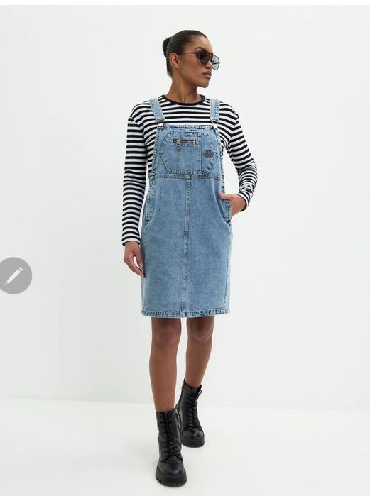 Сарафан джинсовый, демисезонный.