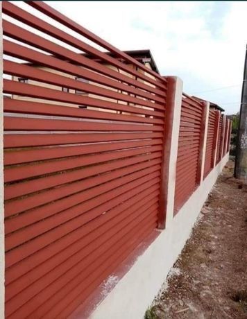 Garduri din sipca metalica, panouri stil jaluzele, tabla cutata, plasă
