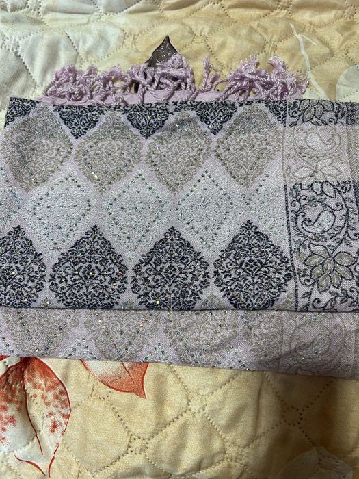 Голям кашмирен шал с кристали