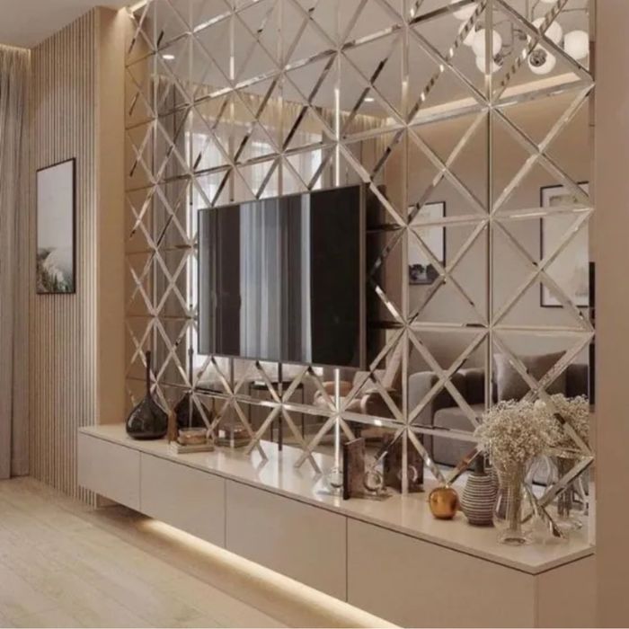 Комплект от 32 самозалепващи се акрилни огледала , 50x100 см