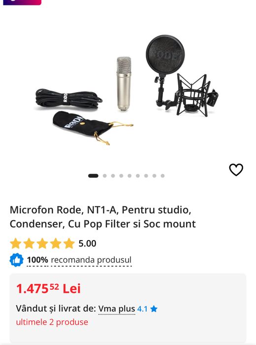 Microfon studiou NT1-A 10/10