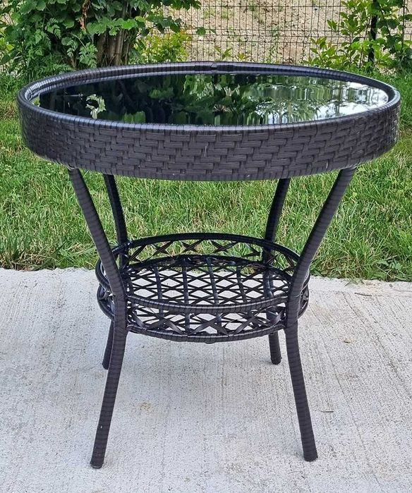 Ратанов комплект OASIS Маса и 2 стола и поставка