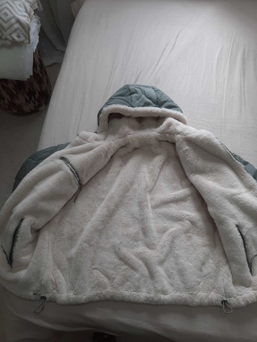 Лс вайкики новая 2х сторонняя куртка оверсайз темно бирюзового