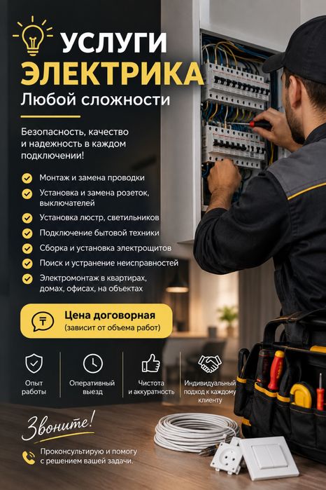 Услуги электрика | Электромонтажные работы